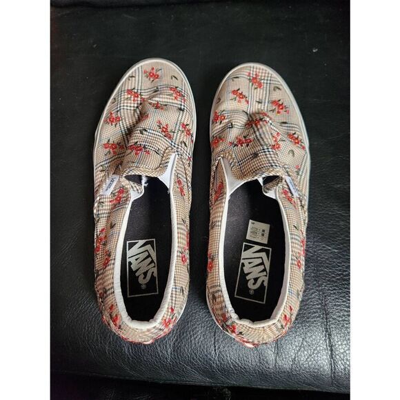 Vans Glen Plaid Floral Embroidered Slip-On 9 Men's/10.5 Women's - Picture 4 of 8